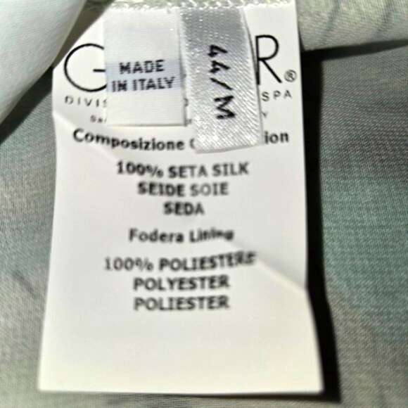 Iceberg Floral Green Strapless drop waist Dress, 100% Silk, Size M - Picture 5 of 8